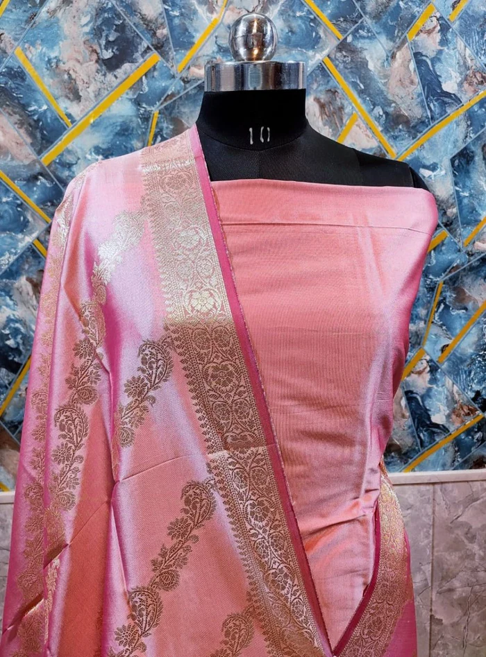 Exclusive Banarasi Unstitched Salwar Suit 3pc with Dupatta